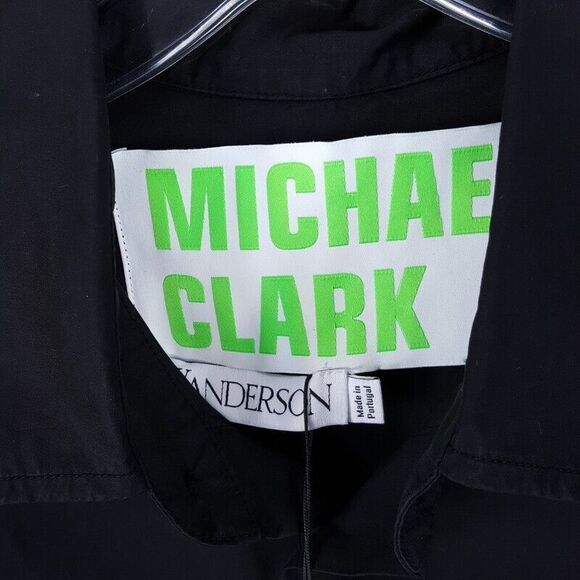 JW ANDERSON X MICHAEL CLARK Shirt Mens Medium Black Button Oversized Peace $690 - Picture 3 of 9